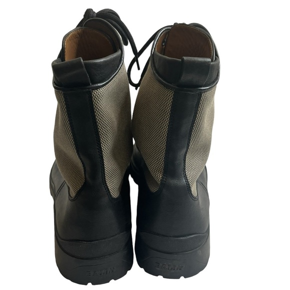 Bally Men\'s Trailblazer Combat Leather Boots Black Full Lace Up Size 10.5 main image 7